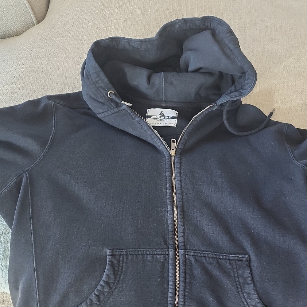 American Giant Charcoal Zip-Up Hoodie